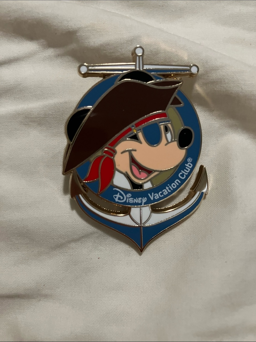 Disney Vacation Club Pirate Mickey Enamel Pin - Blue & Brown
